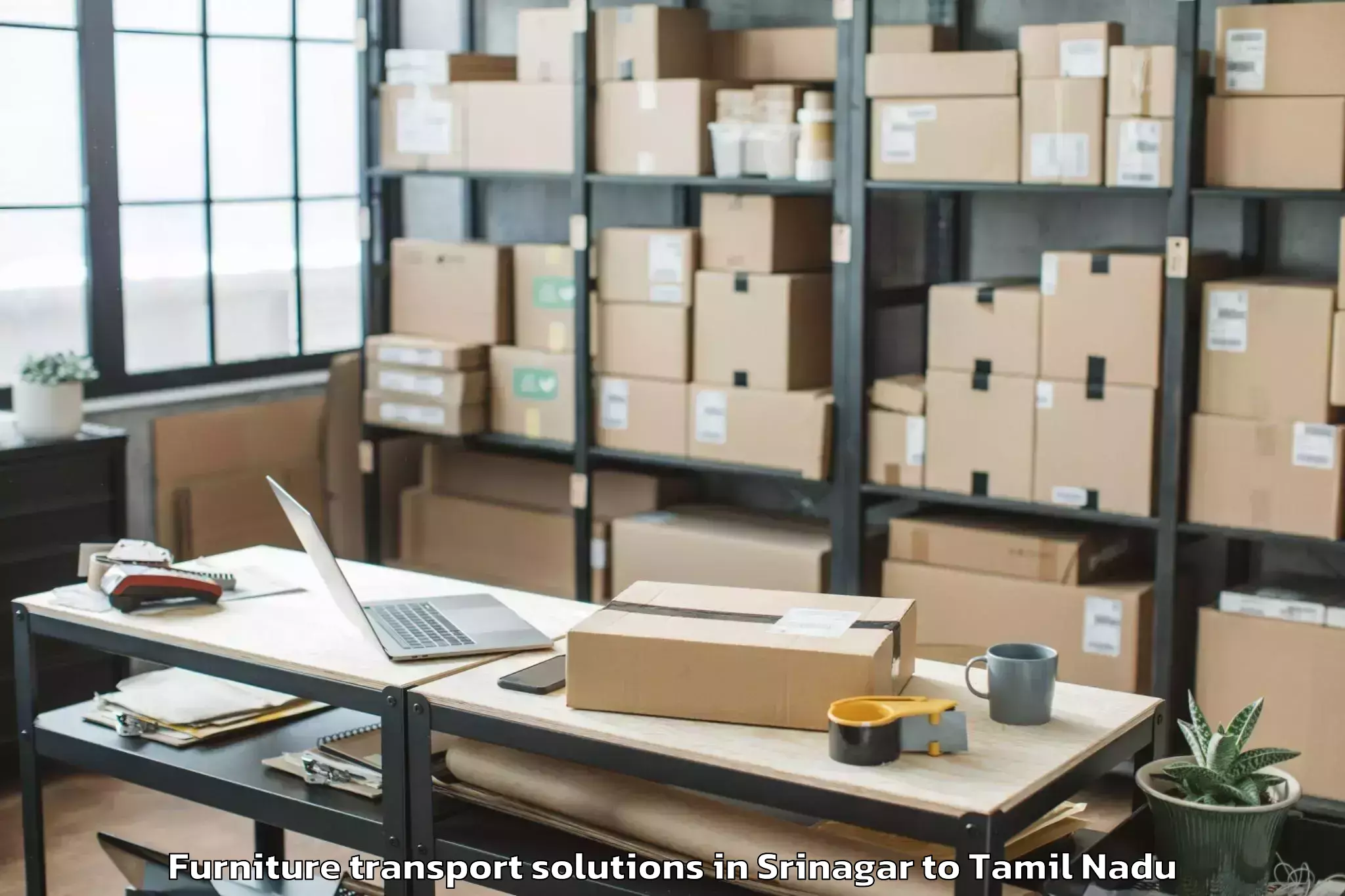 Trusted Srinagar to Aranthangi Furniture Transport Solutions